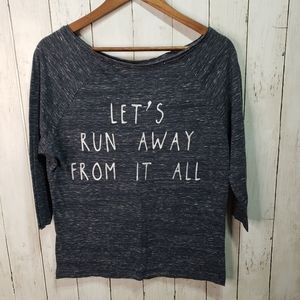 Unity Brand Women's Blue Gray ¾ Sleeve Shirt Sz M